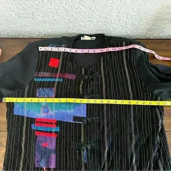 Vintage metallic abstract rainbow top size 1X - Picture 8 of 8